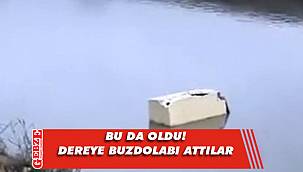 İzmit'te yüzen buzdolabı görüldü