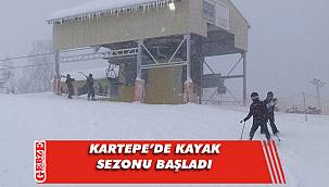 Kartepe'de kayak pistleri açıldı