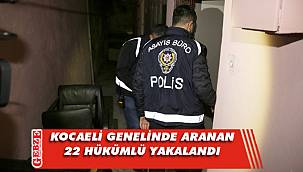 Kocaeli'de aranan 22 hükümlü yakalandı