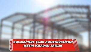 Kocaeli'nde 2 katlı çelik konstrüksiyon işyeri icradan satılık