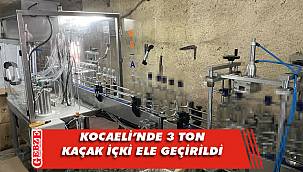 Kocaeli'nde 3 tonluk kaçak içki operasyonu