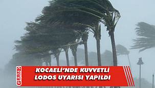 Kocaeli Valiliği’nden fırtına uyarısı