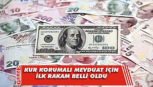 Kur korumalı mevduat için ilk rakam belli oldu