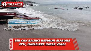 Lodos Gebze'deki kayıkları alabora etti