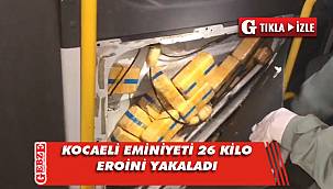 Minibüs kapısına 26 kilo eroin zulalamışlar