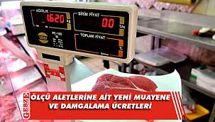 Ölçü aletlerine ait yeni muayene ve damgalama ücretleri