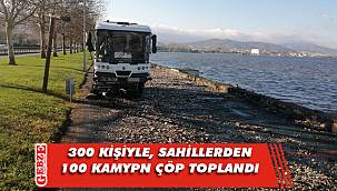 Sahillerden 100 kamyon atık toplandı