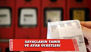 Sayaçların 2022 yılı tamir ve ayar ücretleri açıklandı