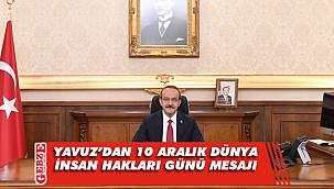 Vali Yavuz'dan Dünya İnsan Hakları Günü mesajı
