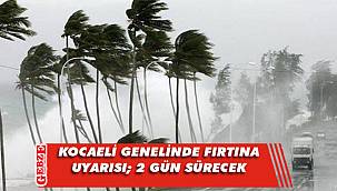 Valilik, fırtına konusunda uyardı