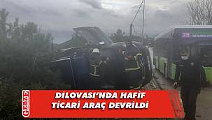 Virajı alamayan araç devrildi; 2 yaralı