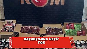 1 ton kaçak nargile tütünü ele geçirildi