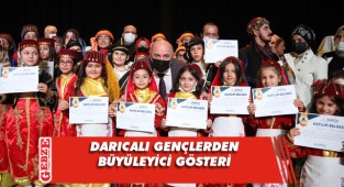 380 öğrenci hem sertifika aldı, hem de gösteri yaptı