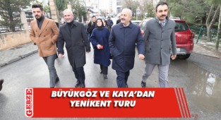 Başkanlar esnaf turu için Yenikent'e gitti