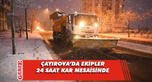 Çayırova’da karla mücadele devam ediyor
