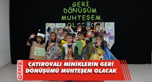 Çayırovalı miniklerden geri dönüşüm defilesi