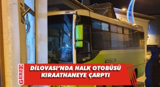 Dilovası'nda yolcu otobüsü, kıraathaneye çarptı