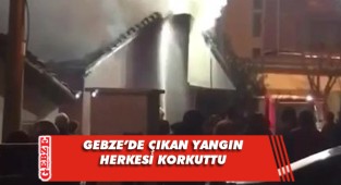 Evin çatısı alev alev yandı