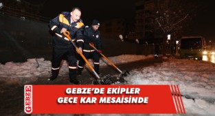 Gebze'de ekipler, kaldırımlar için çalışıyor
