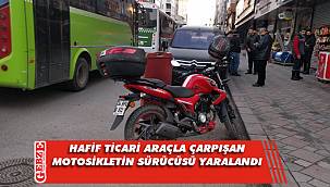 Gebze'de hafif ticari araçla motosiklet çarpıştı