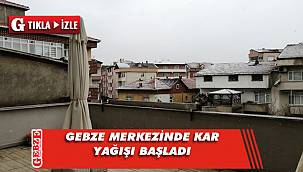 Gebze'de kar yüzünü göstermeye başladı