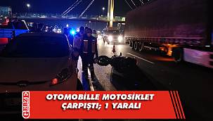 Gebze'de otomobille motosiklet çarpıştı