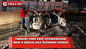 Gebze'de yanan otomobil kullanılamaz hale geldi