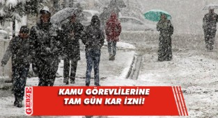 İstanbul'da kamu görevlilerine kar izni