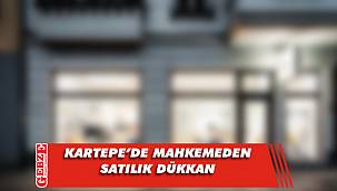 Kartepe'de 44 metrekare dükkan mahkemeden satılık