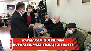 Kaymakam Güler, huzurevi sakinlerine gitti