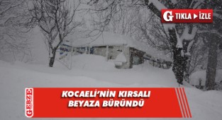 Kocaeli'nin kırsal mahalleleri beyaza büründü