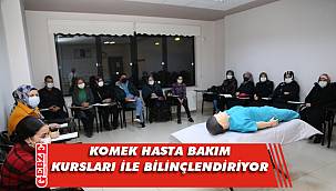 KOMEK hasta bakımı kursu veriyor