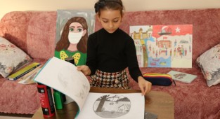 KOMEK minik ressam Sare’ye umut oldu