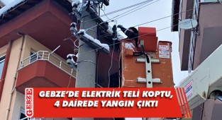 Kopan elektrik teli 4 dairede yangın çıkardı