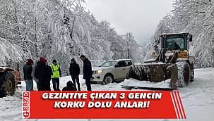 Orman yolunda traktör gezintisi mahsur bıraktı