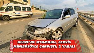 Virajlı yolda kontrolden çıkınca servise çarptı