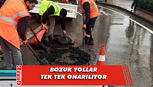 Yoldaki bozulmalar giderildi