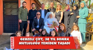 38 yıllık evli çift yeniden gelinlik ve damatlık giydi