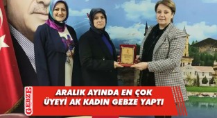 AK Kadın Gebze'ye ödül geldi