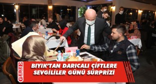 Bıyık'tan Darıcalı çiftlere 14 Şubat sürprizi