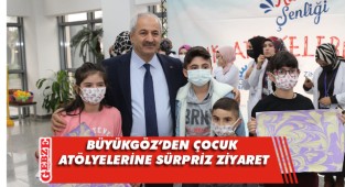 Büyükgöz, çocuklarla oyuncak boyadı