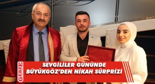 Büyükgöz, sevililer gününde nikahlarını kıydı