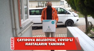 Çayırova'da COVİD'li hastalara yardım sürüyor