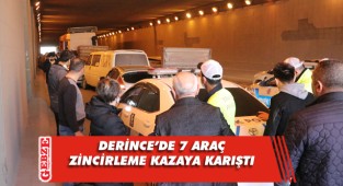 Derince'de zincirleme kaza meydana geldi