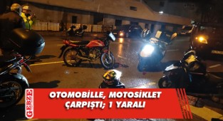 Gebze’de otomobille çarpışan, motosikletli yaralandı