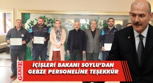 Gebze'nin örnek personellerine teşekkür belgesi