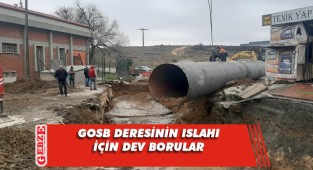 GOSB deresi için dev borular kullanılıyor