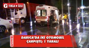 İki otomobil çarpıştı; 1 yaralı