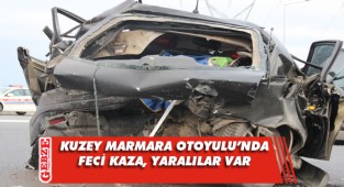 İki otomobil kazaya karıştı, otomobillerden eser kalmadı