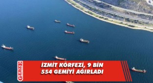 İzmit Körfezi'ne 9 bin 554 gemi uğradı